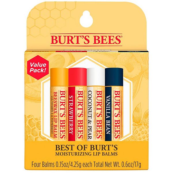 Burt's Bees 4-Pack Best Of Burt's Lip Balm Set