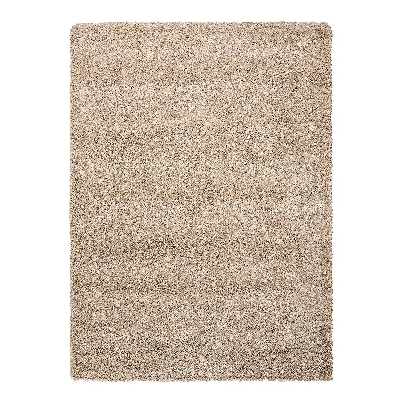 Nourison Amore Plush Solid Shag Rug, White, 4X6 Ft