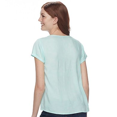 Juniors' SO® Cold-Clavicle Tee
