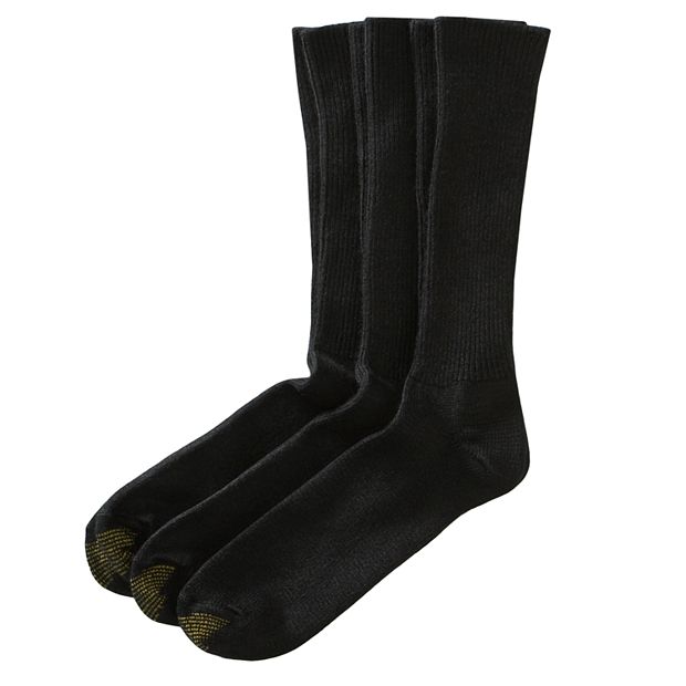 Men's GOLDTOE 3-Pack Extended Fluffies Crew Socks