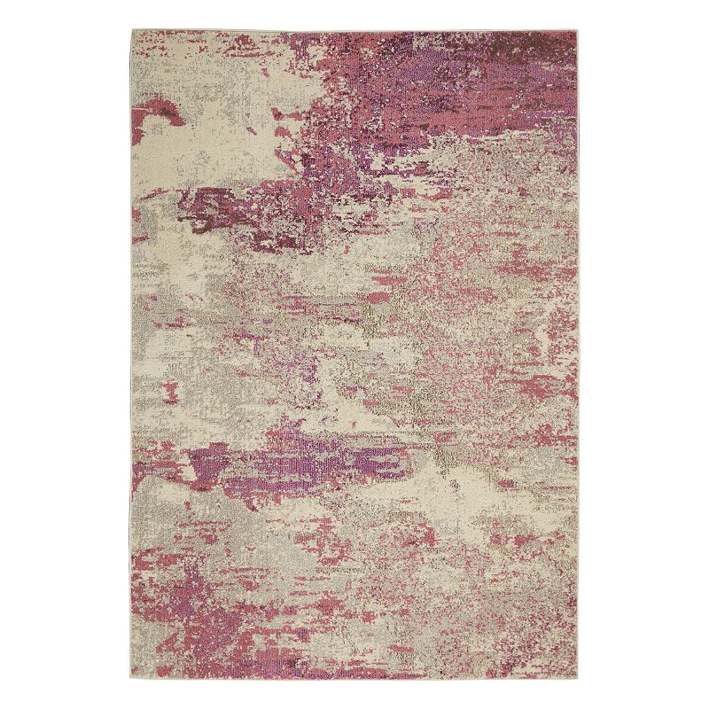 Nourison Celestial Modern Abstract Rug, White, 9X12 Ft