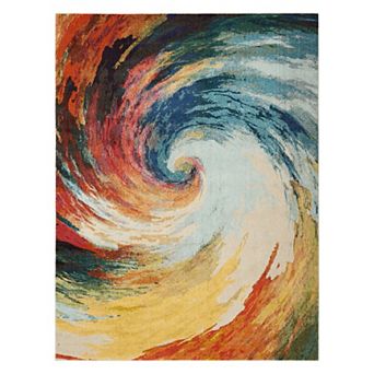 Nourison Celestial Wave Abstract Area or Throw Rug