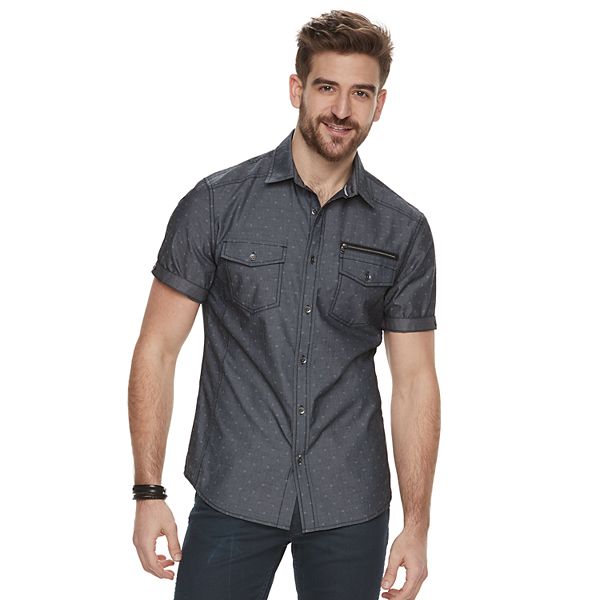 Men's Rock & Republic Chambray Button-Front Shirt