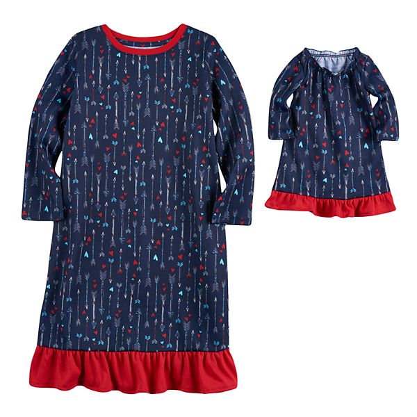 Toddler Girl Jammies For Your Families Arrow & Hearts Gown Set