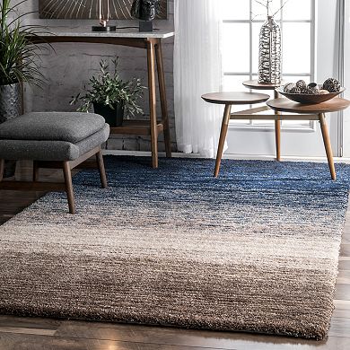 nuLOOM Classic Ombre Striped Shag Rug