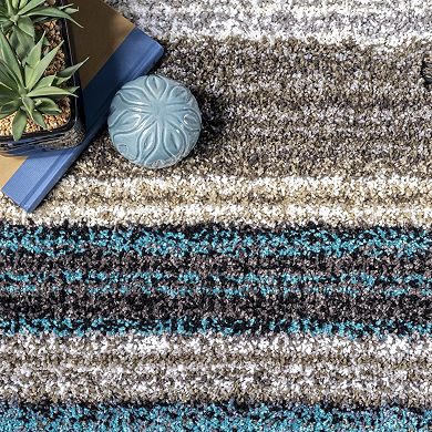 nuLOOM Classic Stripe Shag Rug