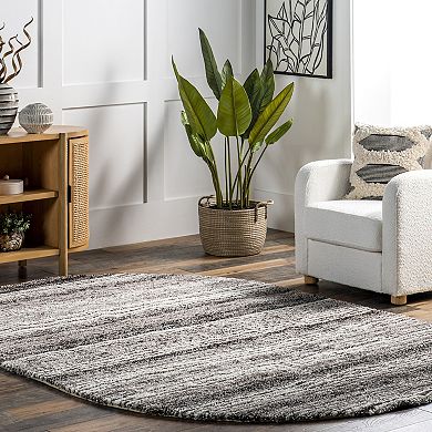 nuLOOM Classic Stripe Shag Rug