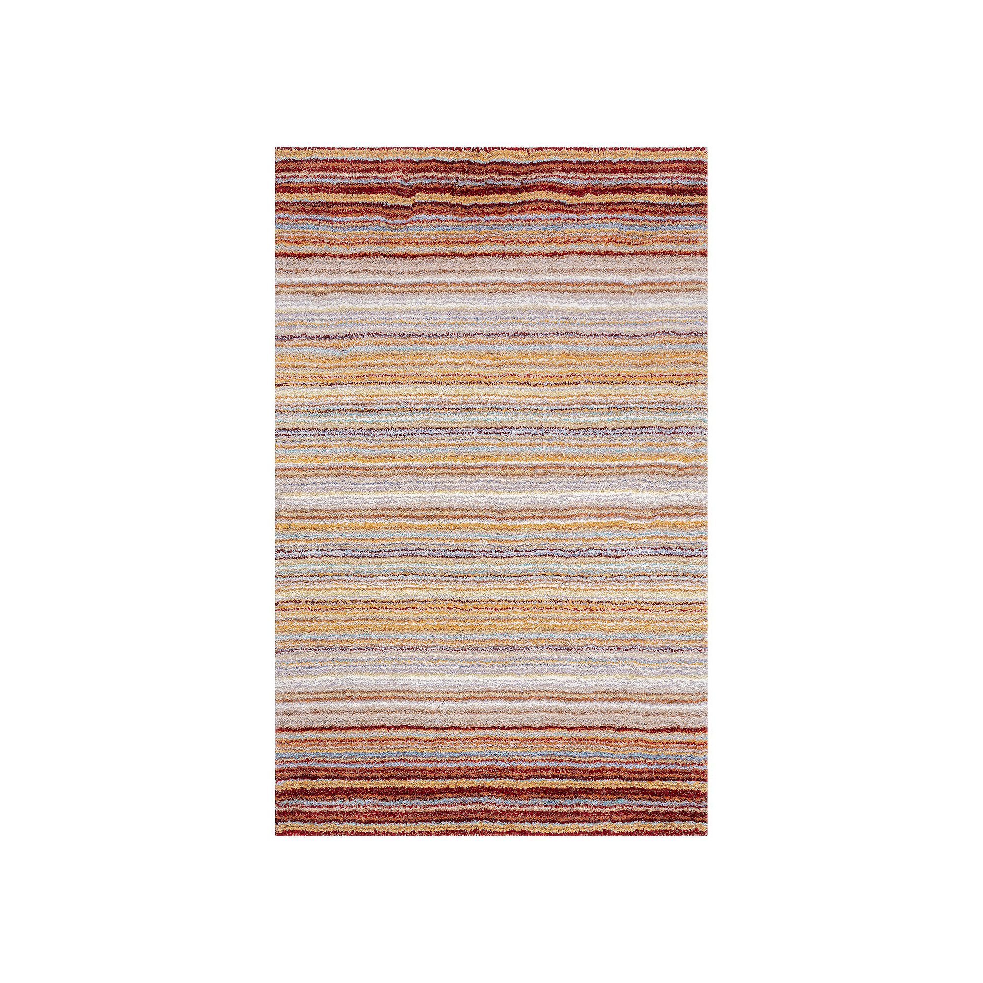 nuLOOM Classic Stripe Shag Rug, Red Team