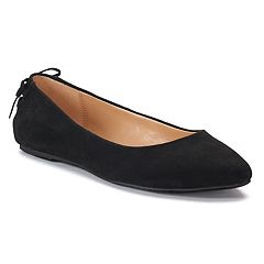 kohls womens black flats