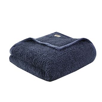 Woolrich Burlington Cozy Soft Solid Sherpa Bed Blanket