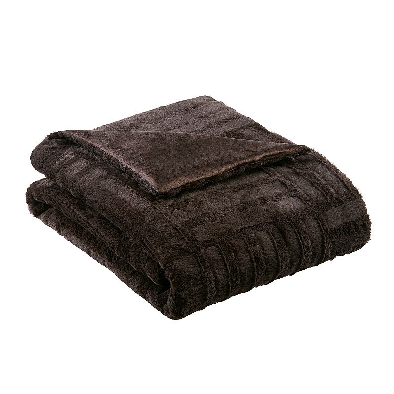 Madison Park Arctic Down-Alternative Ultra Plush Throw Blanket, Med Brown