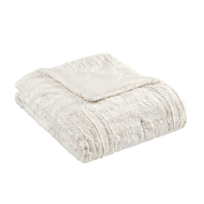 Madison Park Arctic Down-Alternative Ultra Plush Throw Blanket, Natural