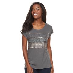 Petite Tops & Tees | Kohl's Petite Apt. 9® Embellished Short Sleeve Tee