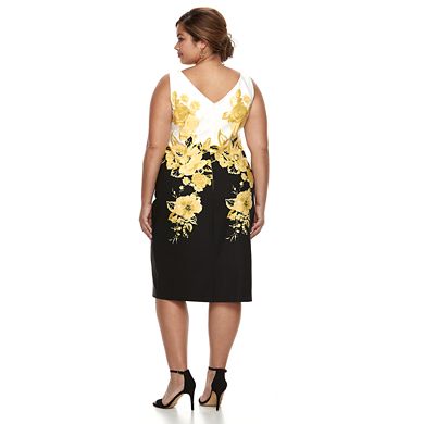 Plus Size Maya Brooke Floral Dress & Jacket Set