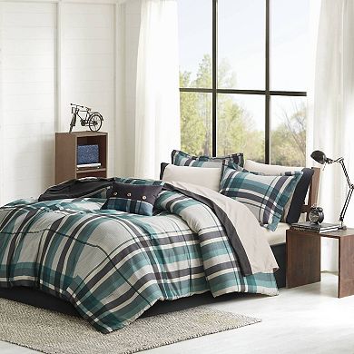 Intelligent Design Roger Plaid Comforter Set with Sheets