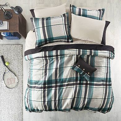 Intelligent Design Roger Plaid Comforter Set with Sheets