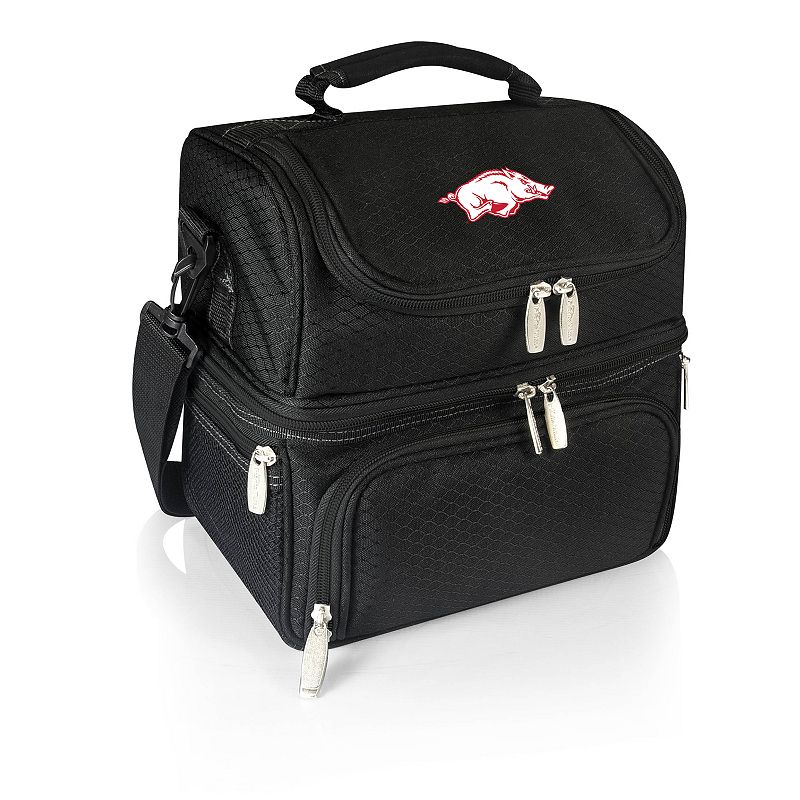 Picnic Time Arkansas Razorbacks 7-Piece Insulated Cooler Lunch Tote Set, Black