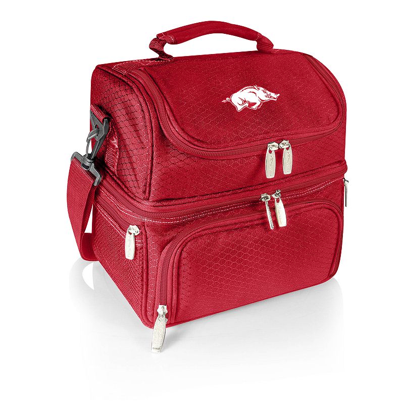 Picnic Time Arkansas Razorbacks 7-Piece Insulated Cooler Lunch Tote Set, Red