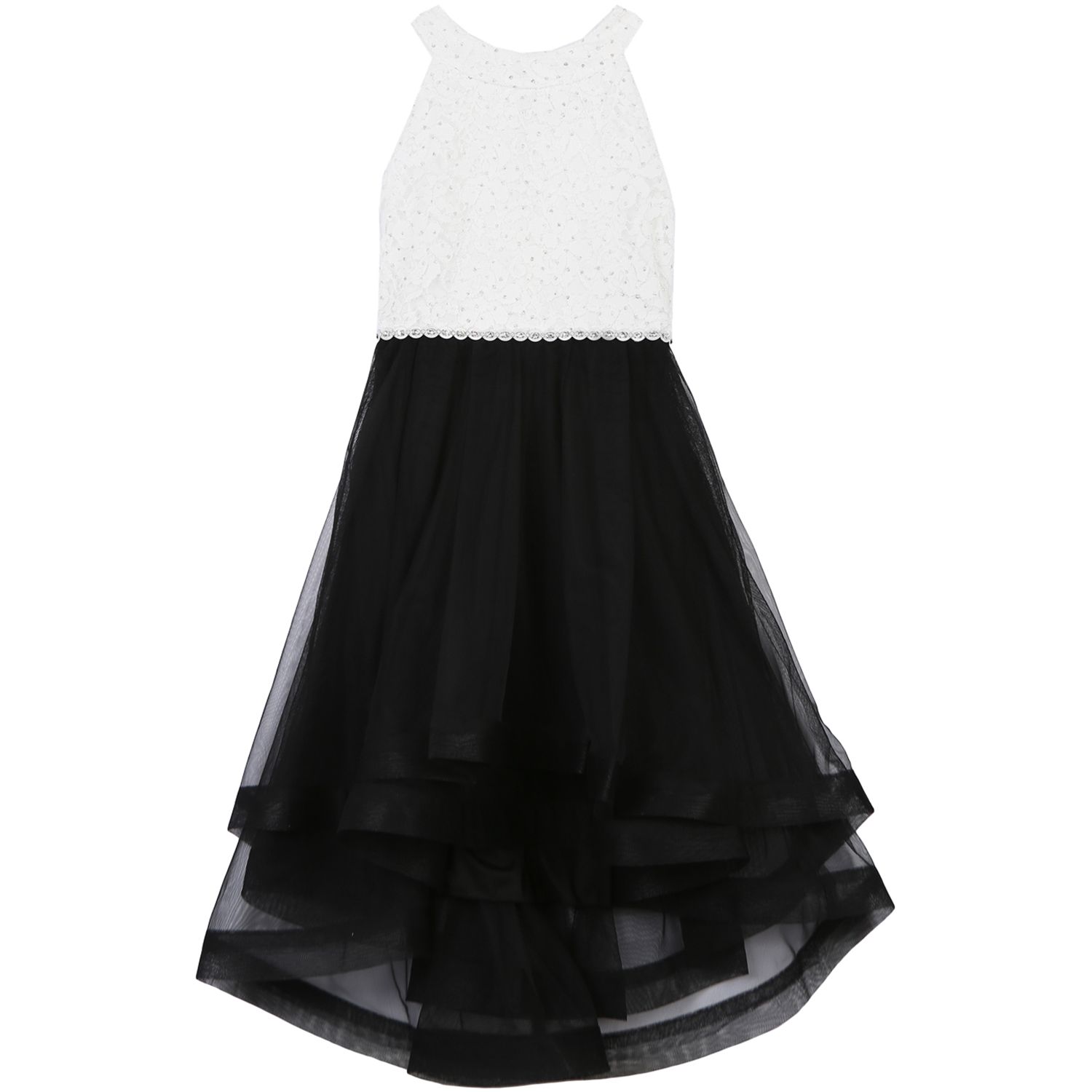 alice olivia black white dress