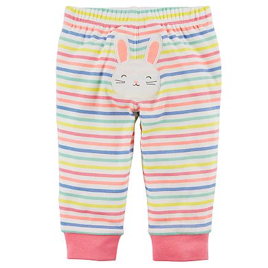 Baby Girl Carter's "Happy Easter" Tee & Striped Pants Set