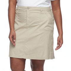 LANDS END Khaki School Uniform Blend Chino Skort Girls 16+ Plus *GC