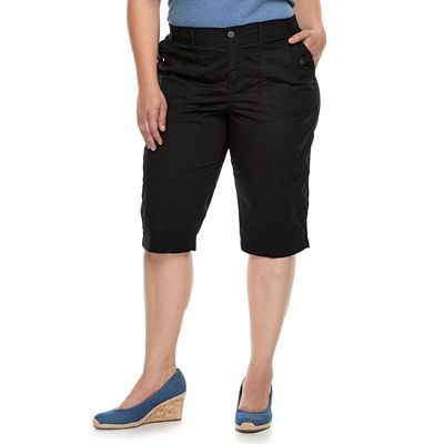 Plus Size Sonoma Goods For Life Ultra Breathable Poplin Skimmer Shorts