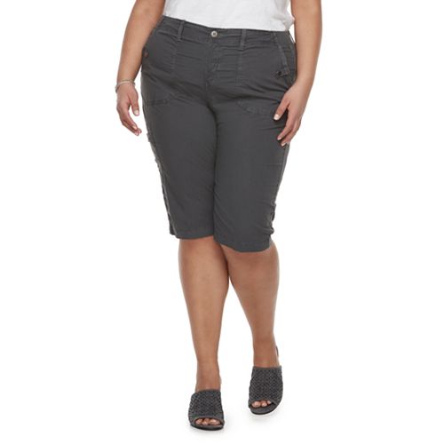 Plus Size SONOMA Goods for Life™ Ultra Breathable Poplin Skimmer Shorts