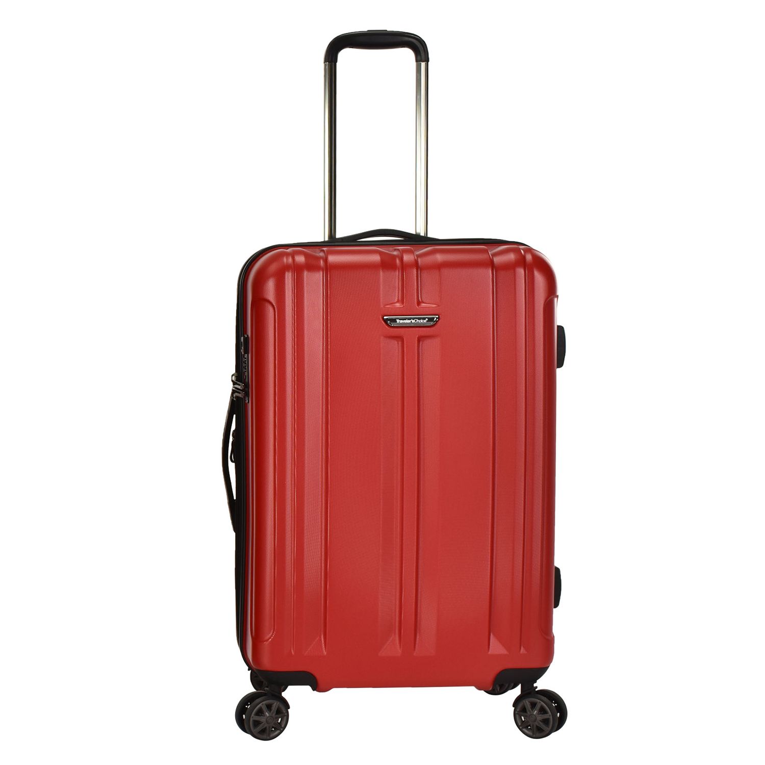 red spinner luggage