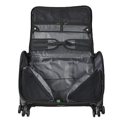 Traveler s Choice Black 21 Inch Carry On Spinner Garment Bag Luggage