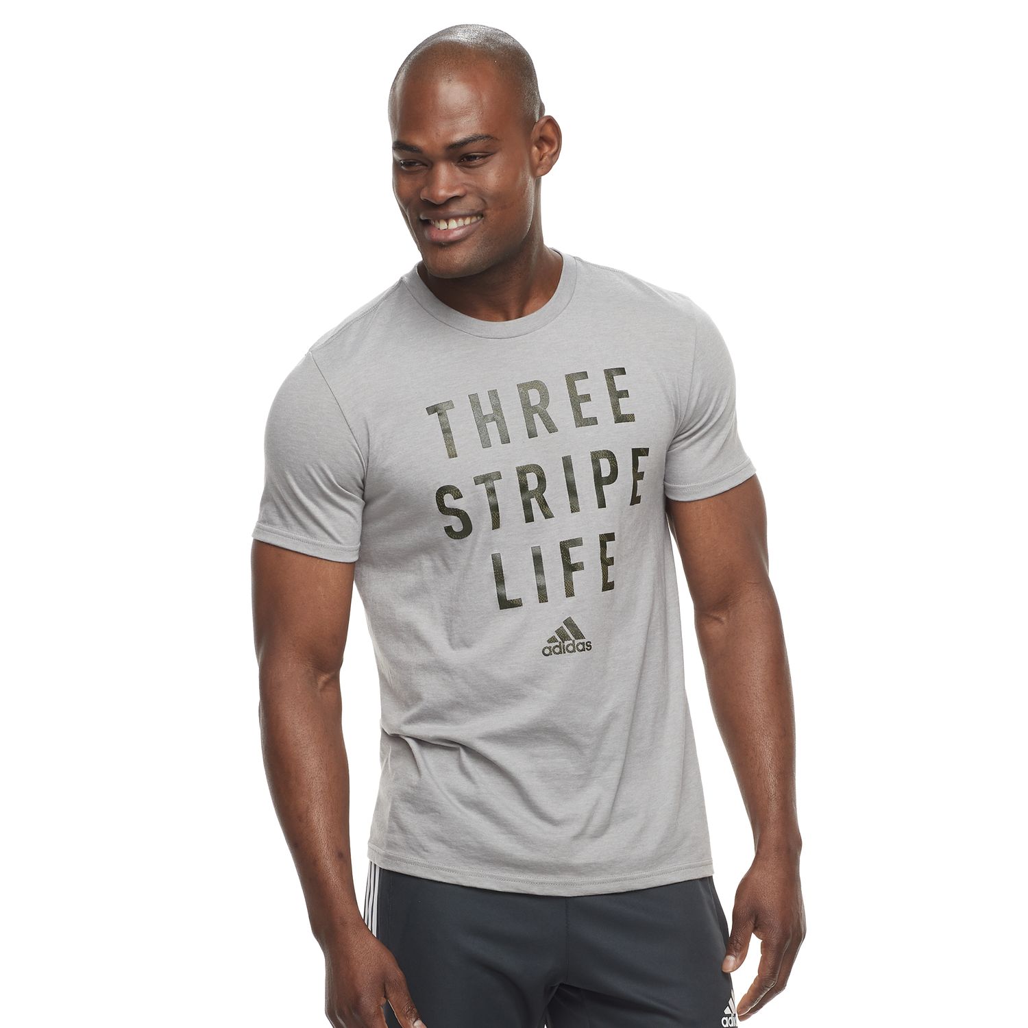 mens adidas 3 stripe shirt
