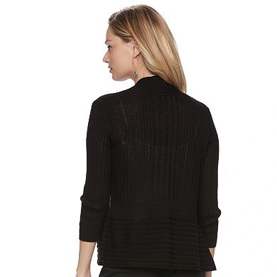 Women's Apt. 9® Ribbed Peplum Cardigan