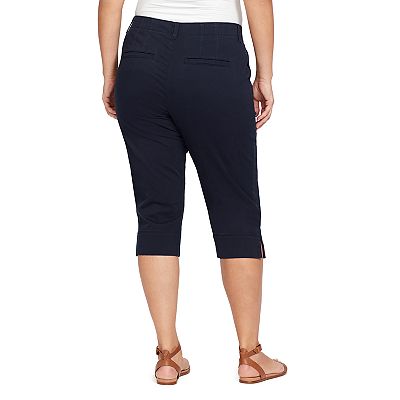 Plus Size Gloria Vanderbilt Rhea Twill Capris