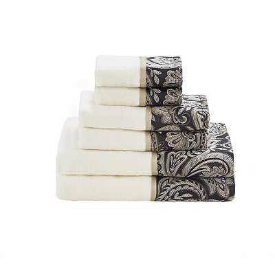 Madison Park Whitman Jacquard 6 piece Bath Towel Set