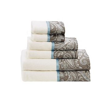 Madison Park Whitman Jacquard 6 pc Bath Towel Set