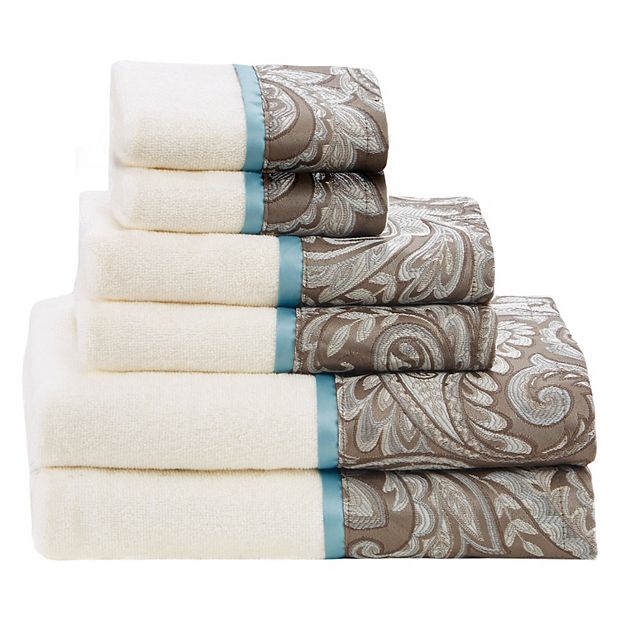 Madison Park Whitman Jacquard 6 piece Bath Towel Set