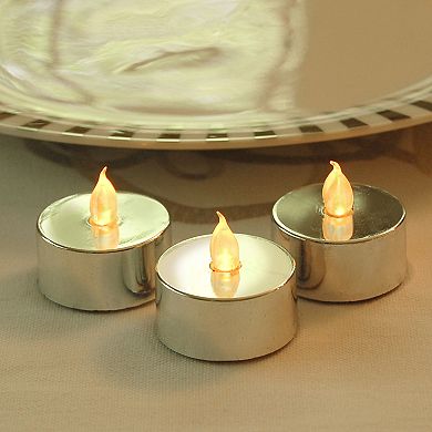 LumaBase Amber LED Tealight Candle 12-piece Set