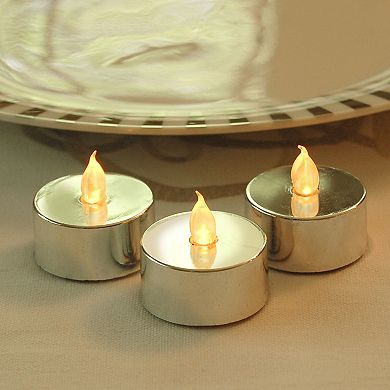 LumaBase Amber LED Tealight Candle 12-piece Set 