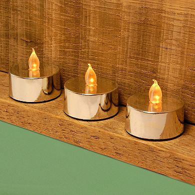 LumaBase Amber LED Tealight Candle 12-piece Set