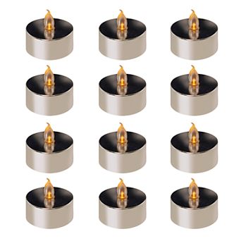 LumaBase Amber LED Tealight Candle 12 pc Set