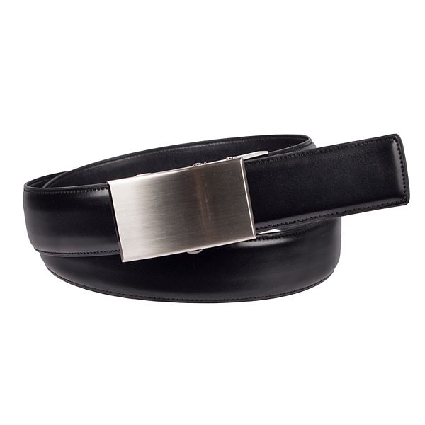 Khadim Men Black Leather Belt (Resizable)