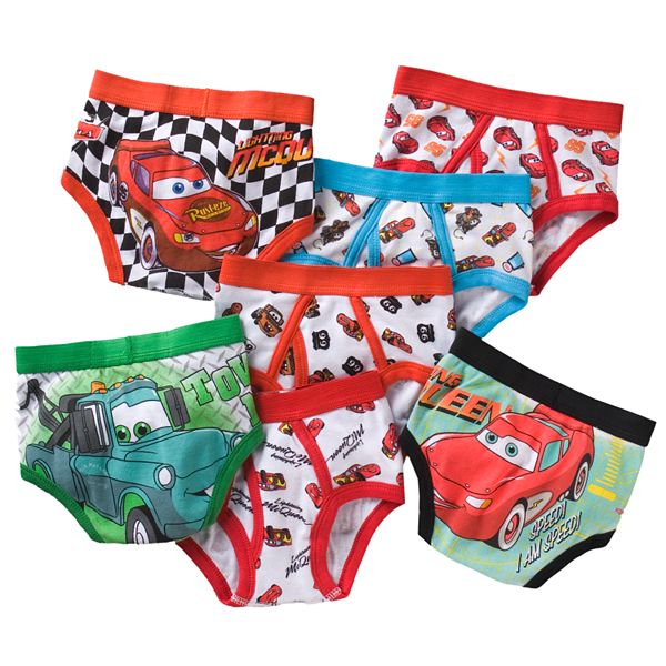 Disney Boys' Pixar Cars 100% Cotton Underwear with Lightning McQueen,  Mater, Cruz & More Sizes 18m, 23t, 4t, 4, 6 and 8