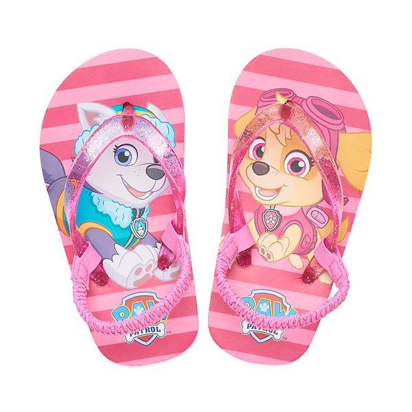 Toddler Girl Paw Patrol Everest Skye Pink Thong Flip Flop Sandals