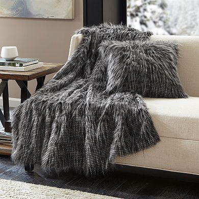 Madison Park Edina Faux Fur Throw Pillow