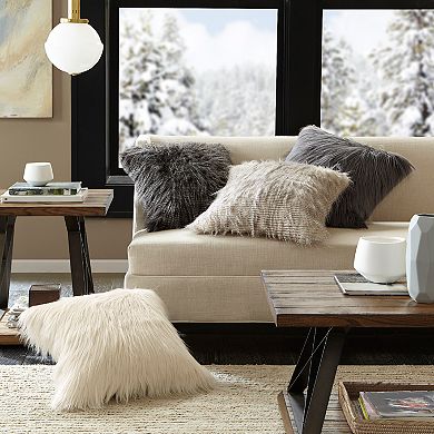 Madison Park Edina Faux Fur Throw Pillow