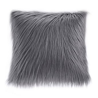 Madison Park Edina Faux Fur Square Throw Pillow