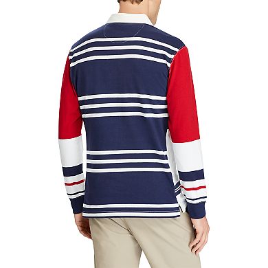 Men's Chaps Classic-Fit Striped Rugby Polo