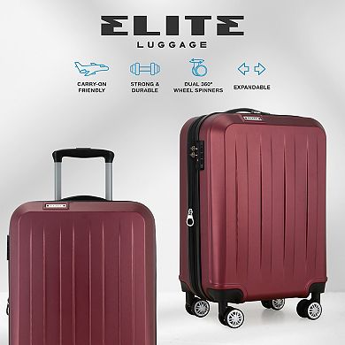 Elite Dori Expandable Carry-On Spinner Luggage