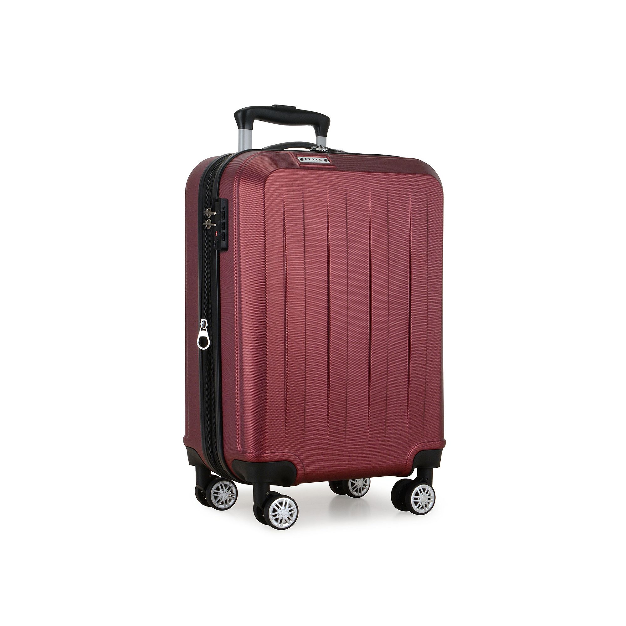 Elite Dori Expandable Carry-On Spinner Luggage, Red