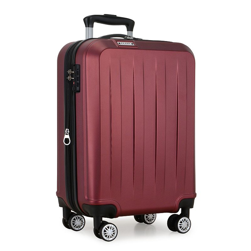 Elite Dori Expandable Carry-On Spinner Luggage, Red, 21 Carryon