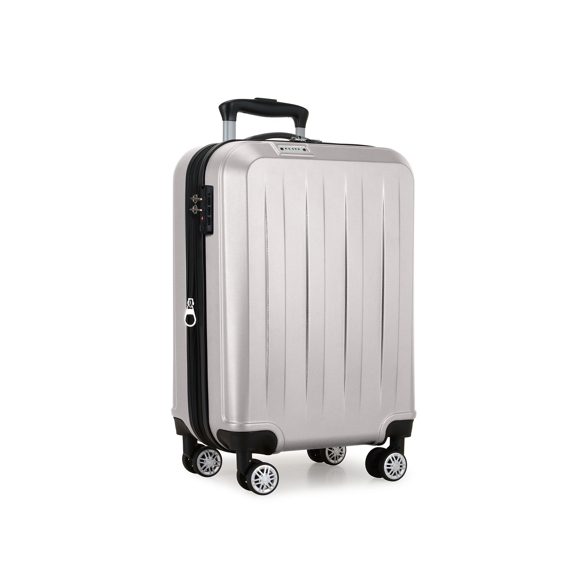 Elite Dori Expandable Carry-On Spinner Luggage, Silver